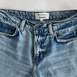 Reformation cary lowrise slouchy wideleg jeans